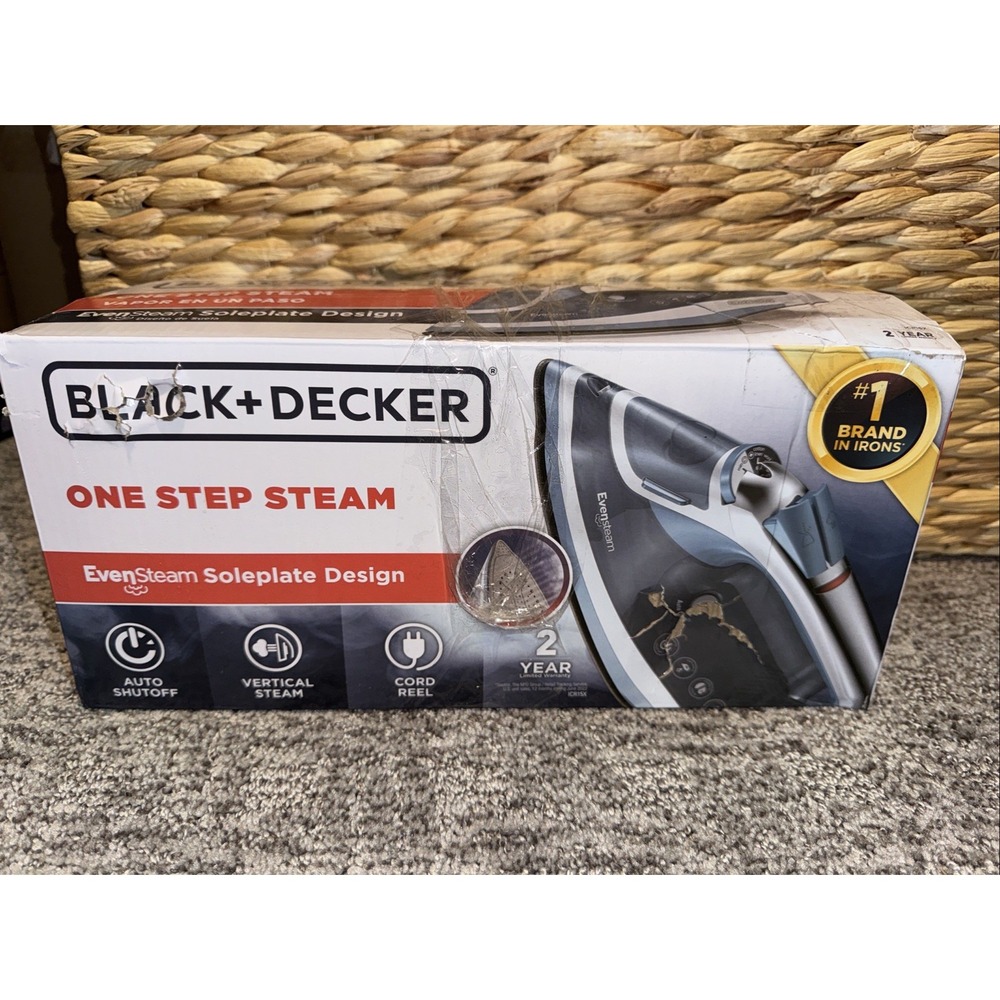 BLACK+DECKER; Steam Iron with Retractable Cord Gray- Brand New In Box (SEE PICS) - Picture 2 of 5